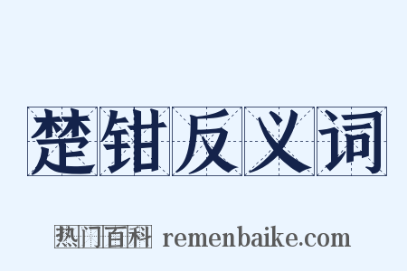 楚钳反义词是什么意思的图片